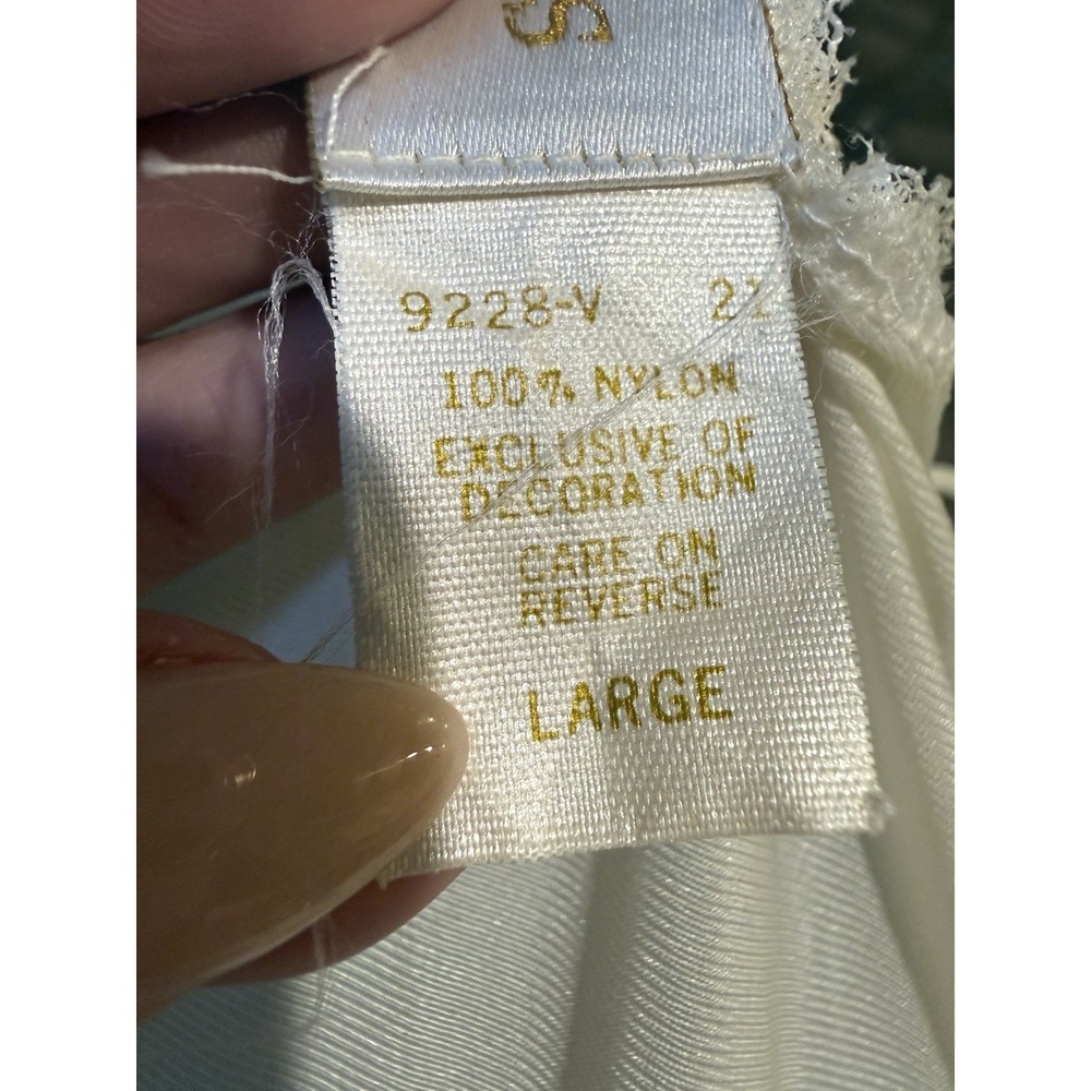 Vintage Victoria's Secret Gold Label Bridal Robe Embellished Slip Gown Ivory - Picture 11 of 16